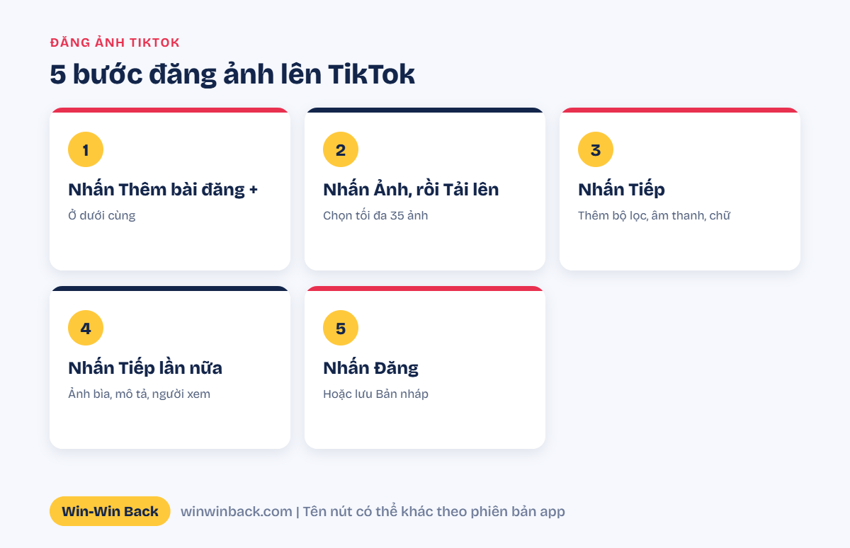5 bước đăng ảnh lên TikTok