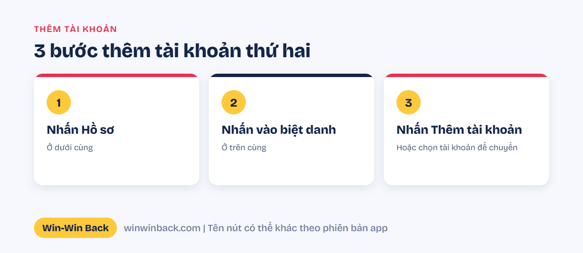 3 bước thêm và chuyển tài khoản TikTok