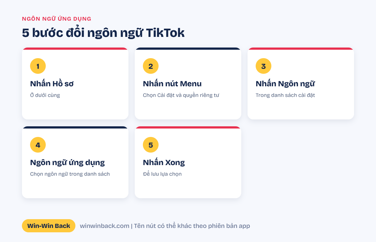 5 bước đổi ngôn ngữ ứng dụng TikTok