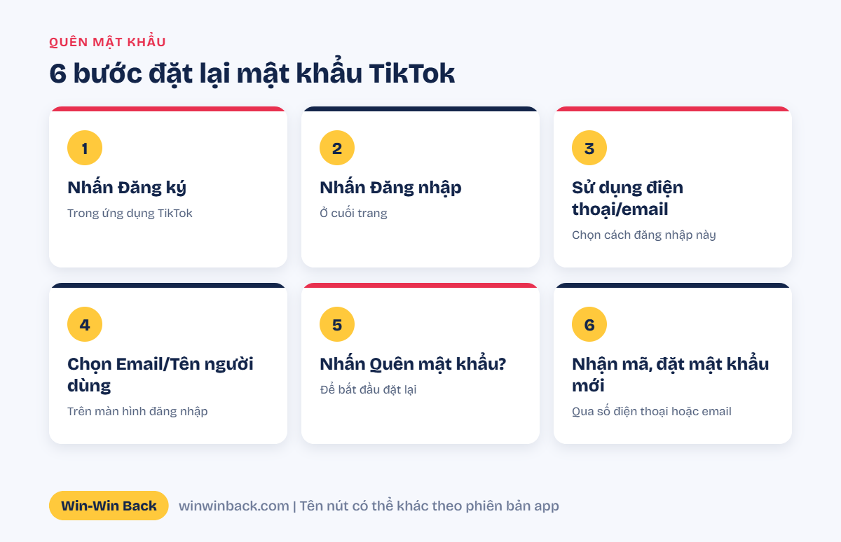 6 bước đặt lại mật khẩu TikTok khi đã đăng xuất